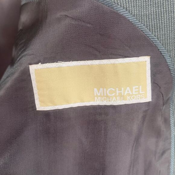 Michael Kors Size 40L Men's Sport Coat Blazer Jacket Gray Career Business - Picture 10 of 11